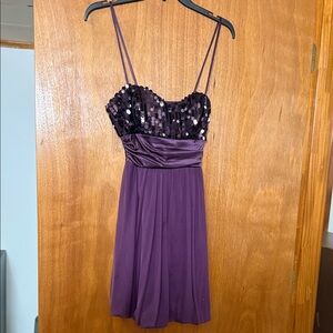 Speechless Purple Sequin Mini Dress